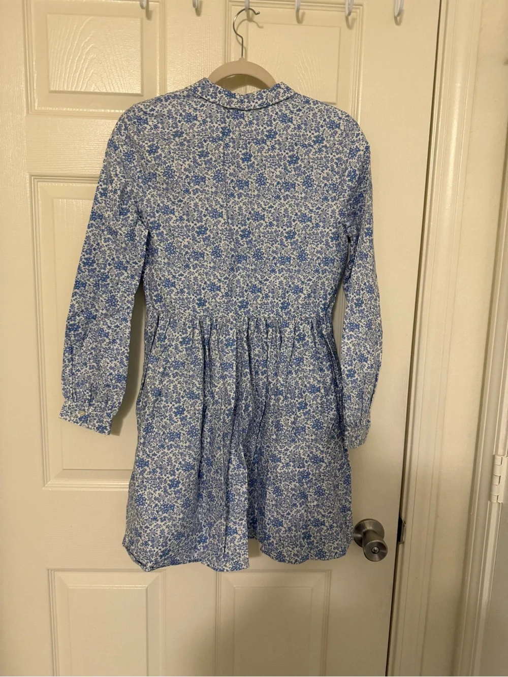 Ralph Lauren Blue Floral Long-Sleeve Girls Dress